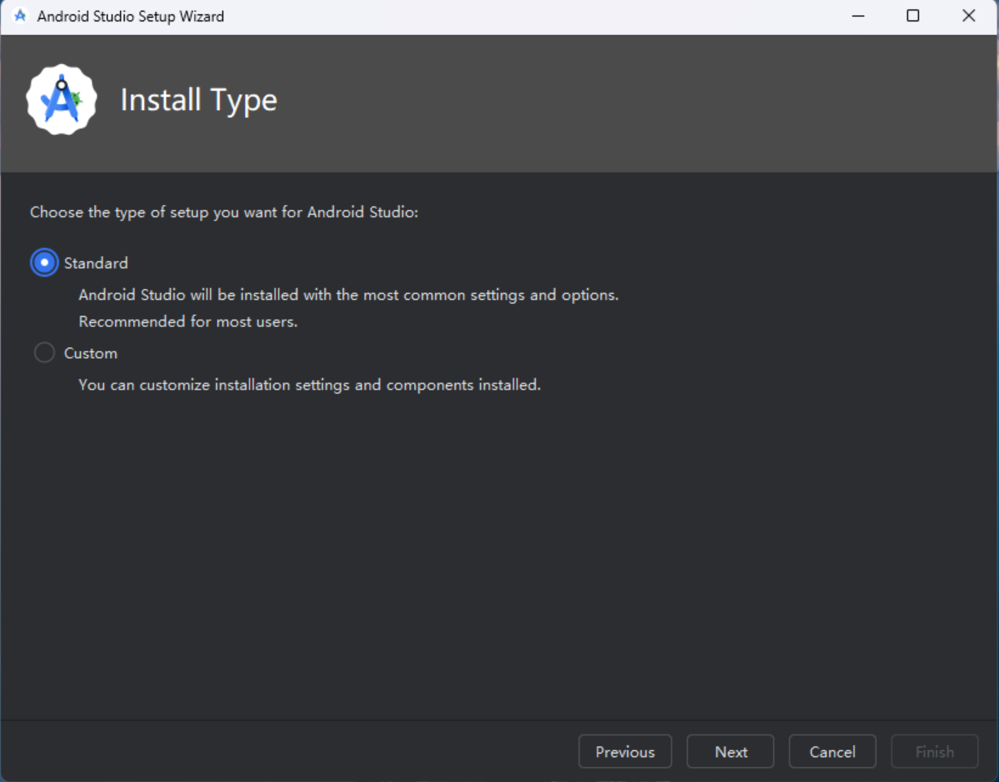 Install Type 选择截图