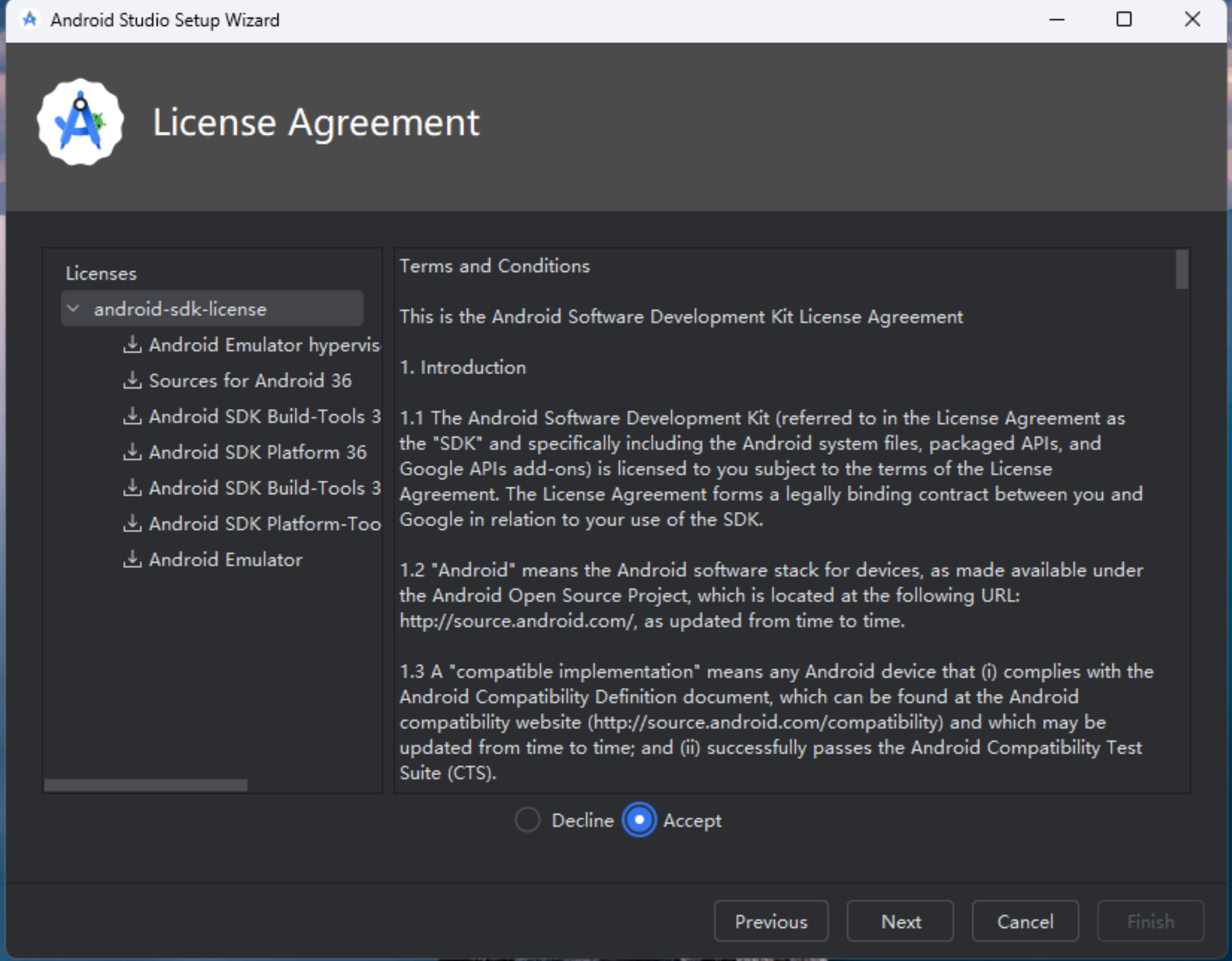 License Agreement 截图