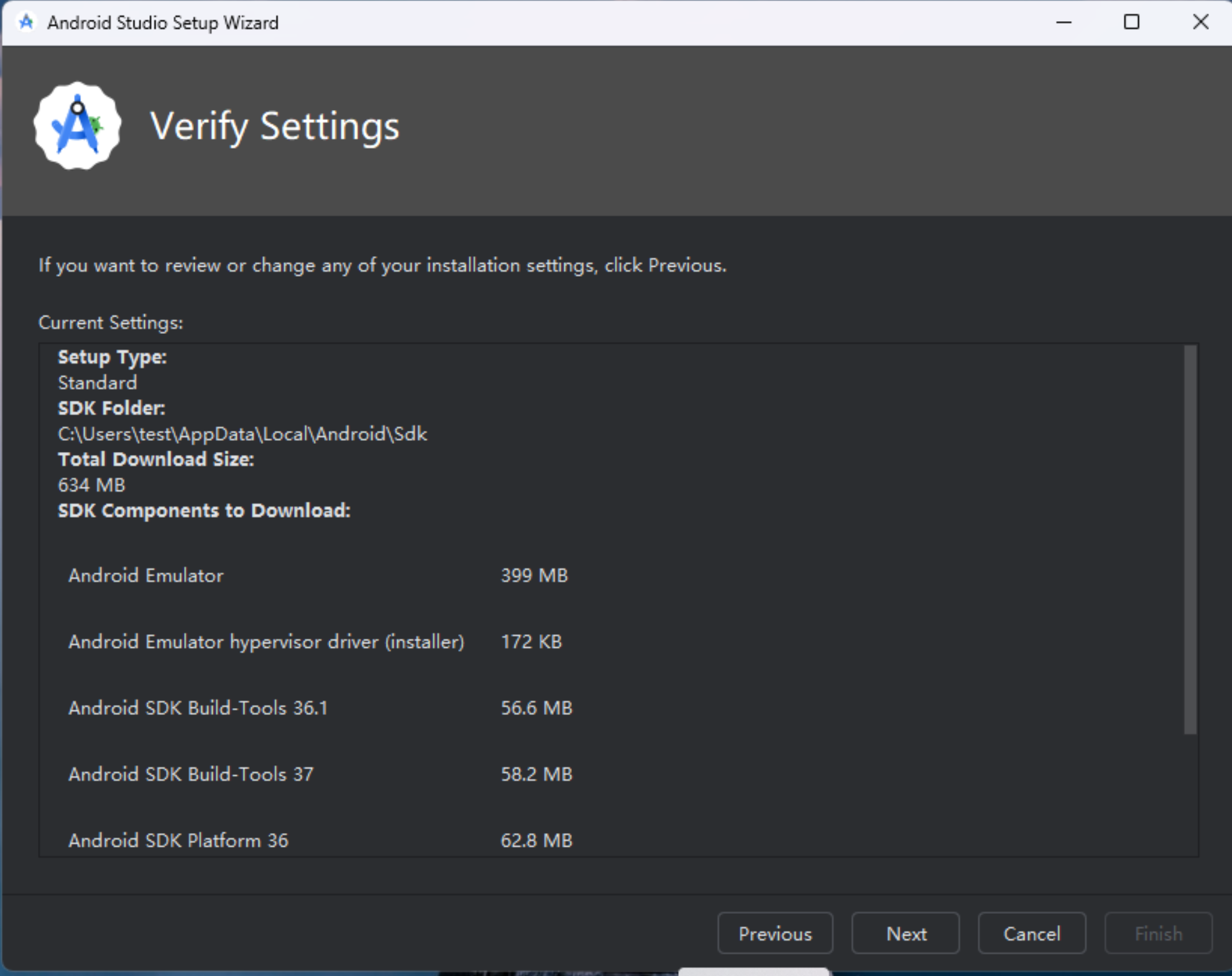 Verify Settings 截图