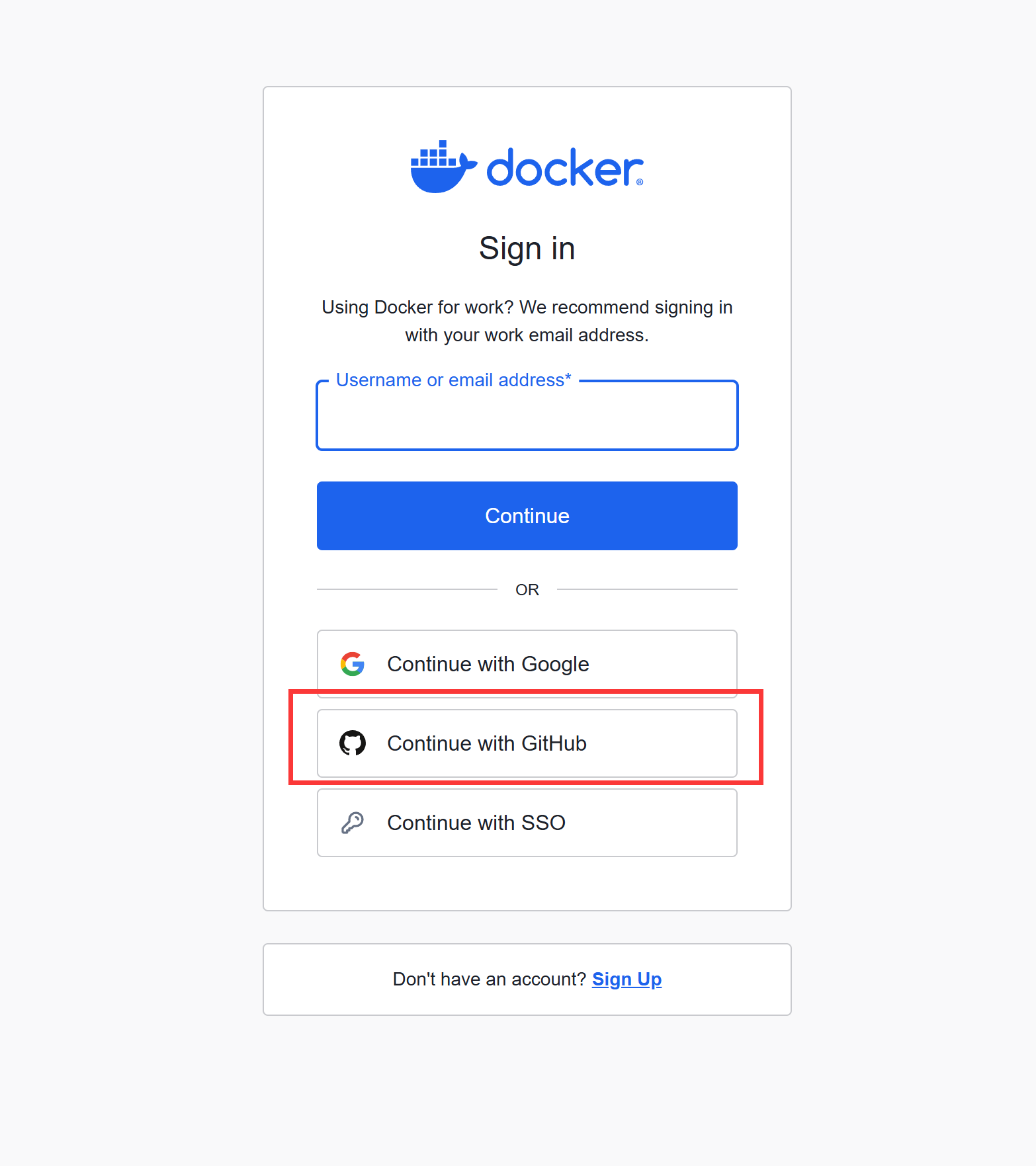 Docker登录页面